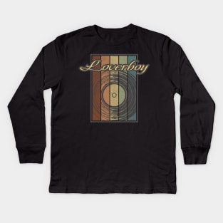 Loverboy Vynil Silhouette Kids Long Sleeve T-Shirt